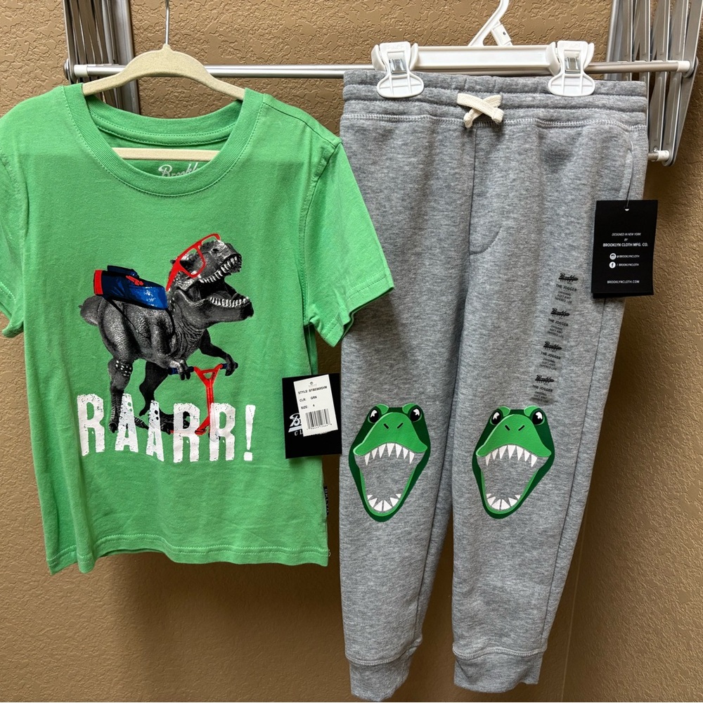 Brooklyn Cloth- Dinosaur Set (Size 4)
